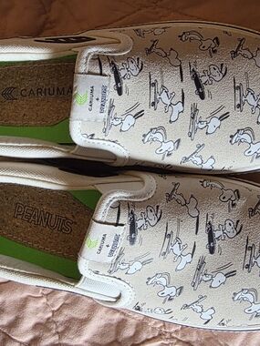 Cariuma x Peanuts Snoopy Skate Slip-On Sneakers - White/Cream/Black